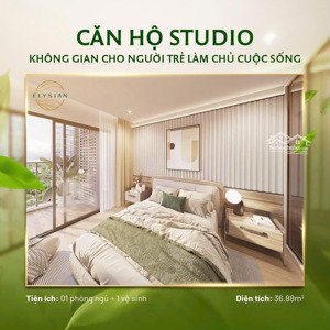 (tin thật) trả trước 120 triệu (5%) sở hữu căn hộ studio 34m2 elysian, mua trực tiếp cđt