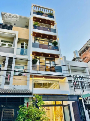 bán nhà gò vấp đường 12m, gần bờ kênh tham lương, xây mới 6 tầng, smart home,thang máy