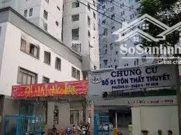 cho thuê chung cư căn tôn thất thuyết, phường 1, quận 4, dt 50m2, 2pn 1wc, lầu cao, view đẹp