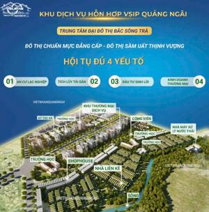 KHU DỊCH VỤ HỖN HỢP VSIP QUẢNG NGÃI SIÊU PHẨM LÔ GÓC 2 MẶT TIỀN – ĐƯỜNG 25M