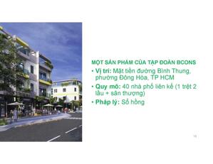Bcons Eden Park - nhà Phố Liền kề - đối diện Honas Residence Bình Thung