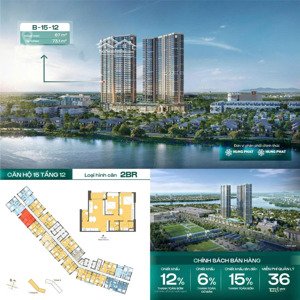 căn 2pn/67m2 giá 4.829 tỷ tầng 15 view sông q. hải châu - masteri rivera đà nẵng