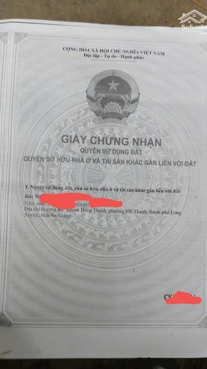 bán đất lộ nhựa cập rạch cái sao mỹ thới an giang