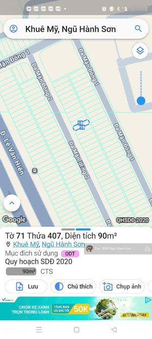 bán đất đa mặn đông 2, khuê mỹ, ngũ hành sơn, 90m², sát lê văn hiến, giá 5.2 tỷ