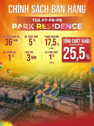 park residence đối diện sunworld giá chỉ từ 1 tỷ 2 - chiết khấu 25%