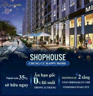 shophouse chân đế có lửng, vừa ở vừa kinh doanh 18 toà chung cư nhà ở xã hội kđt vinhomes thanh hoá