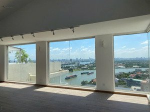 cho thuê penthouse river garden thảo điền, 400m2, 4pn, view sông trực diện, nội thất cơ bản, thoáng