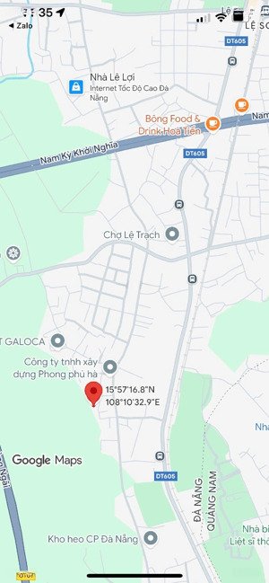 bán lô đất kiệt ô tô đ. 605, hòa tiến, hòa vang, dt 5x20m5, giá chỉ 999 triệu