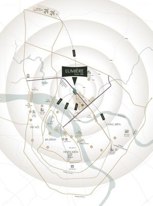 quỹ 5 căn ngoại giao view sông hồng, 2 phòng ngủ, tại lumiere prime hills