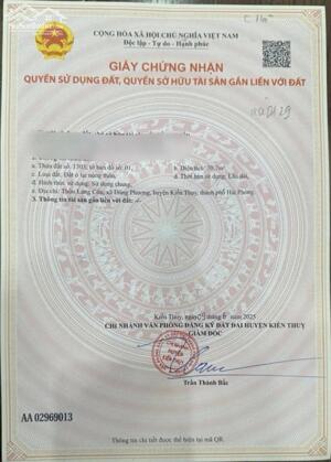 Bán đất Đông Phương - Kiến Thụy - Hải Phòng