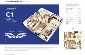 căn hộ 3pn gem park hải phòng 74m² thiết kế tối ưu giá chỉ từ 3,6 tỷ trả góp đến 2027