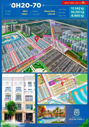 chỉ từ 3 tỷ đồng cơ hội sở hữu nhà phố san hô đẳng cấp tại đại đô thị biển ocean city! 