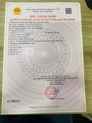 bán đất 287.9m2 tại xã trần phú, 4,2 tỷ, siêu hot, đẹp, nhiều tiện ích