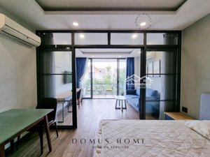 cho thuê căn hộ studio bancong tách bếp - nhà mới xây keng 100%