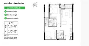 cho thuê cc 2pn, 2wc tại vinhomes symphony riverside, long biên, hn