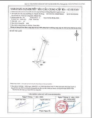 bán đất 640m2 tại xã khánh phú, 1 tỷ,khánh vĩnh,khánh hòa-hot! qhfull thổ - gần khu đô thị sông cầu