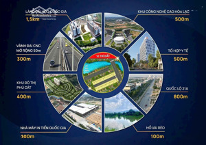 bán lô đất ở duy nhất trung tâm hòa lạc 100m² full thổ cư - giá đầu tư đảm bảo sinh lời