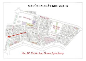 bán lô đất 46.6m2 dt nhỏ xinh phù hợp để xây nhà ở kinh doanh, sau đường 30m thông sang an lạc