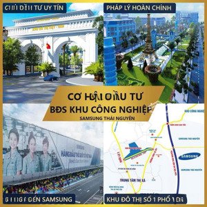 chỉ nhỉnh hơn 2 tỷ - có ngay lô đất đầu tư khu đô thị việt hàn - cách kcn sam sung 3 - 5 di chuyển