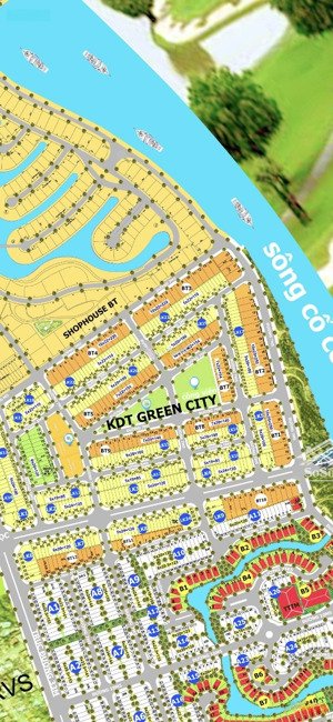 duy nhất tại kđt green city giá chỉ 2,03 tỷ.diện tích, 110m2 đường 11.5m cạnh sông cách biển 500m