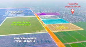 cần bán lô đất 100m mặt đường 15m đối diện khu đấu giá đồng đầm ,sổ đỏ chính chủ ngay xã tiền hải