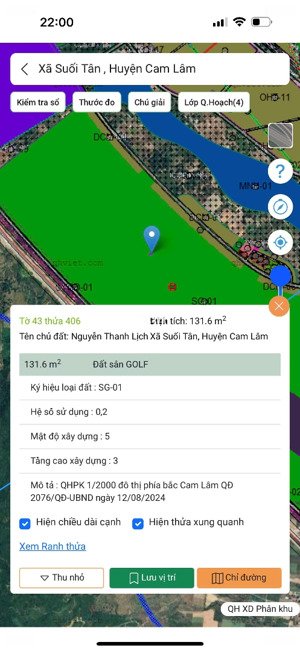bán đất full thổ quy hoạch sân golf cam thượng