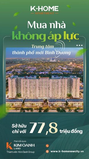 k-home nhà ở xã hội chuẩn singapore p. bình dương, tp.hcm giá từ 778/căn,bank ht 70% lh:0933503052