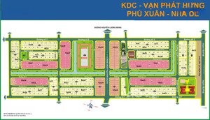 bán lô đất biệt thự đơn lập kdc phú xuân - vạn phát hưng 288m2 giá 49.5tr/m2
