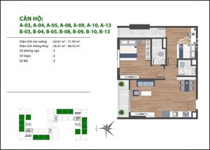 bán cc 2pn, 2wc, 59,17m2 tại ben hill, thuận giao, thuận an, bình dương, 2,335 tỷ