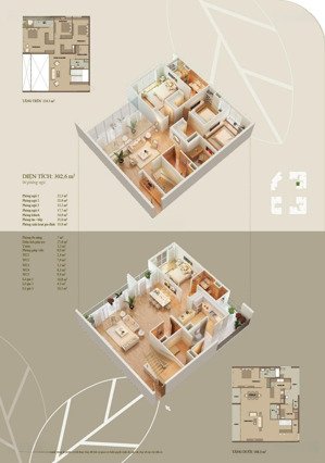 duplex 303m2. thiết kế 4pn căn góc tầng trung thoáng, tại toà d mandarin - hoàng minh giám, giá tốt