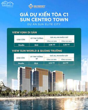 HOT!!! Chỉ với 700 triệu sở hữu ngay căn hộ dự án Sun Centro Town view vịnh di sản Hạ Long