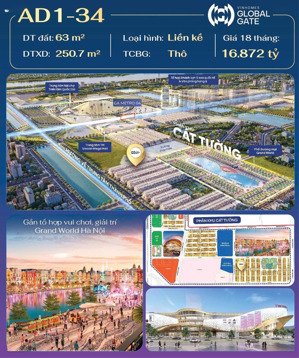 độc quyền cặp căn liền kề 63m2 giá tts chỉ còn 16.8 tỷ vinhomes cổ loa