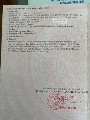bán lô đất hẻm ô tô 5m ngô lan chi - p. vĩnh hòa - tp. nha trang. (p. bắc nha trang). giá 46trd/m2