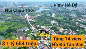 căn hộ 2pn tầng 14 view hồ đá tân vạn, giá gốc cđt giai đoạn 1 giá 1 tỷ 654tr, agribank cho vay 75%