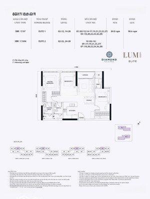 bán căn lumi 3pn 84m2 giai đoạn 3 toà e1 giá 7.28 tỷ lh 