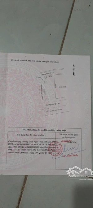 bán lô 3 mặt tiền đường ô tô 5 mét tại đại hiệp giá đầu tư