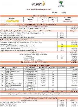 độc quyền căn 3pn 81m2, glory heights giá 4.569 tỷ, thanh toán 360 ngày.