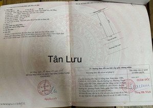 chính chủ bán đất sát biển tân trà đường tân lưu, ngũ hành sơn, đà nẵng
dt 100m, đường 10.5m, lề 4m