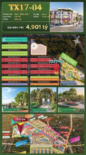nhà phố liền kề vinhomes green city giá chỉ từ 4,5tỷ/căn