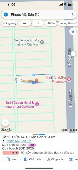 bán đất hồ nghinh, phước mỹ, sơn trà, đà nẵng, 60,2 tỷ, 354,9 m2 bao đẹp hot!