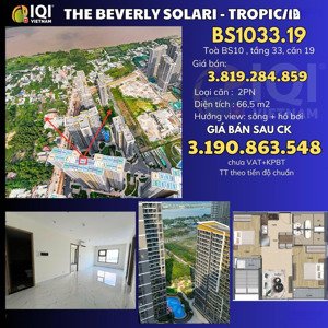 giá chỉ 3,190 tỷ! căn hộ 2pn bs10-33.19 thanh toán 180 ngày