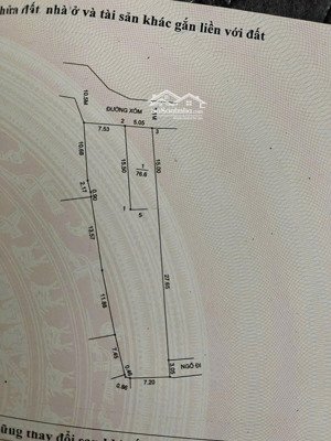 bán đất tại thị trấn chúc sơn, 3,6 tỷ, 76,6 m2, mặt tiền 5,05 m