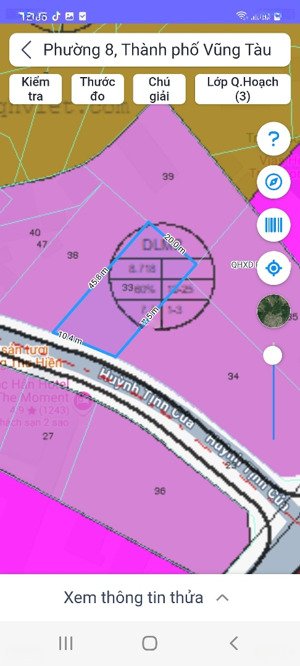 bán đất làm khu dl nghỉ dưỡng p8 thành phố vũng tàu 838m2 (20x43m) giáp đường thùy vân giá 120 tỷ