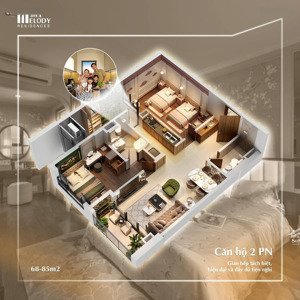 căn hộ 2pn 68m2 hướng mát giá chỉ 60tr/m2