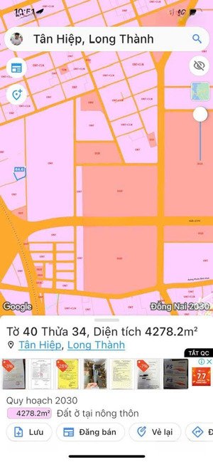 đất sào gần tdc tân hiệp giá tốt đầu tư