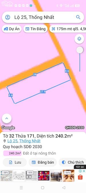 Bán lô góc 240m ngay sân bay. Sổ riêng Full thổ cư, chỉ 1,4 tỷ