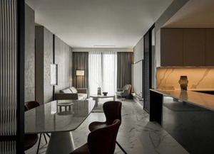 căn hộ cao cấp 2pn + 1 room 155m2 full nội thất the crest 71.5tr/tháng