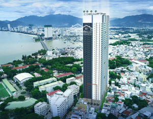 căn hộ napoleon nha trang tầng trung view xéo biển, full nội thất mới, thiết kế sang trọng
