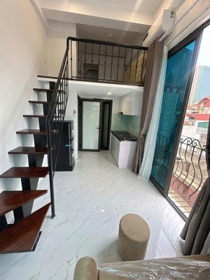 khai trương ccmn 25m2 full nội thất xịn sò. ban công thoáng, có gác xép tại trần duy hưng