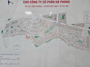 bán lô góc đất biệt thự hà phong, tiền phong, mê linh, hà nội, giá thỏa thuận, 463m2